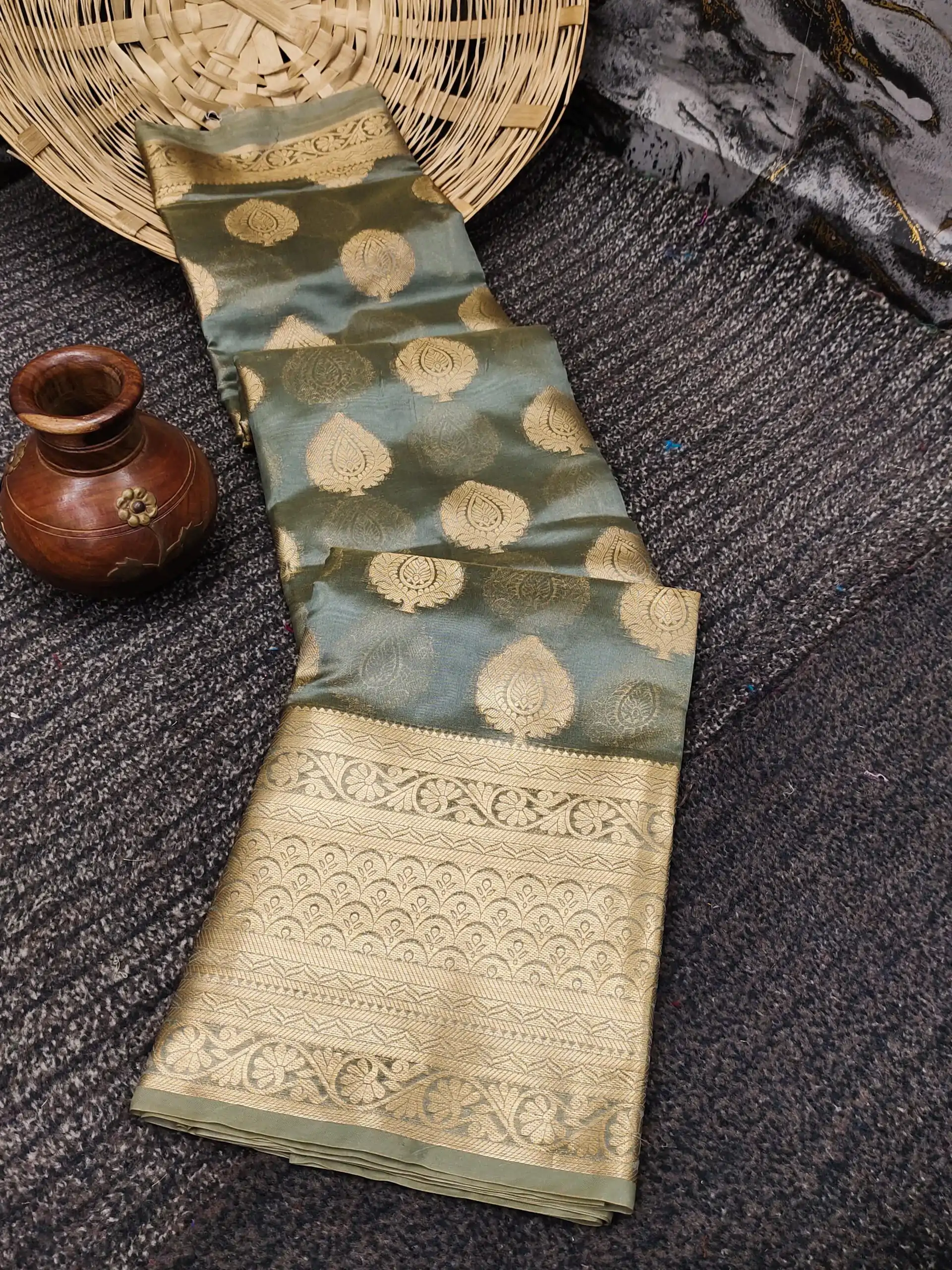 MB 3246 Olive Color Organza Silk Beautiful Gold Zari Saree Casual, Wedding, Party, Festival, Events, Etc. Expected Delivery 4-6 Working Days @1599/- | Sarees, Bollywood Sarees, Creative Sarees, Designer Sarees, Embroidered Sarees, Ethnic Saree, Modern Digital sarees, Party Wear Sarees