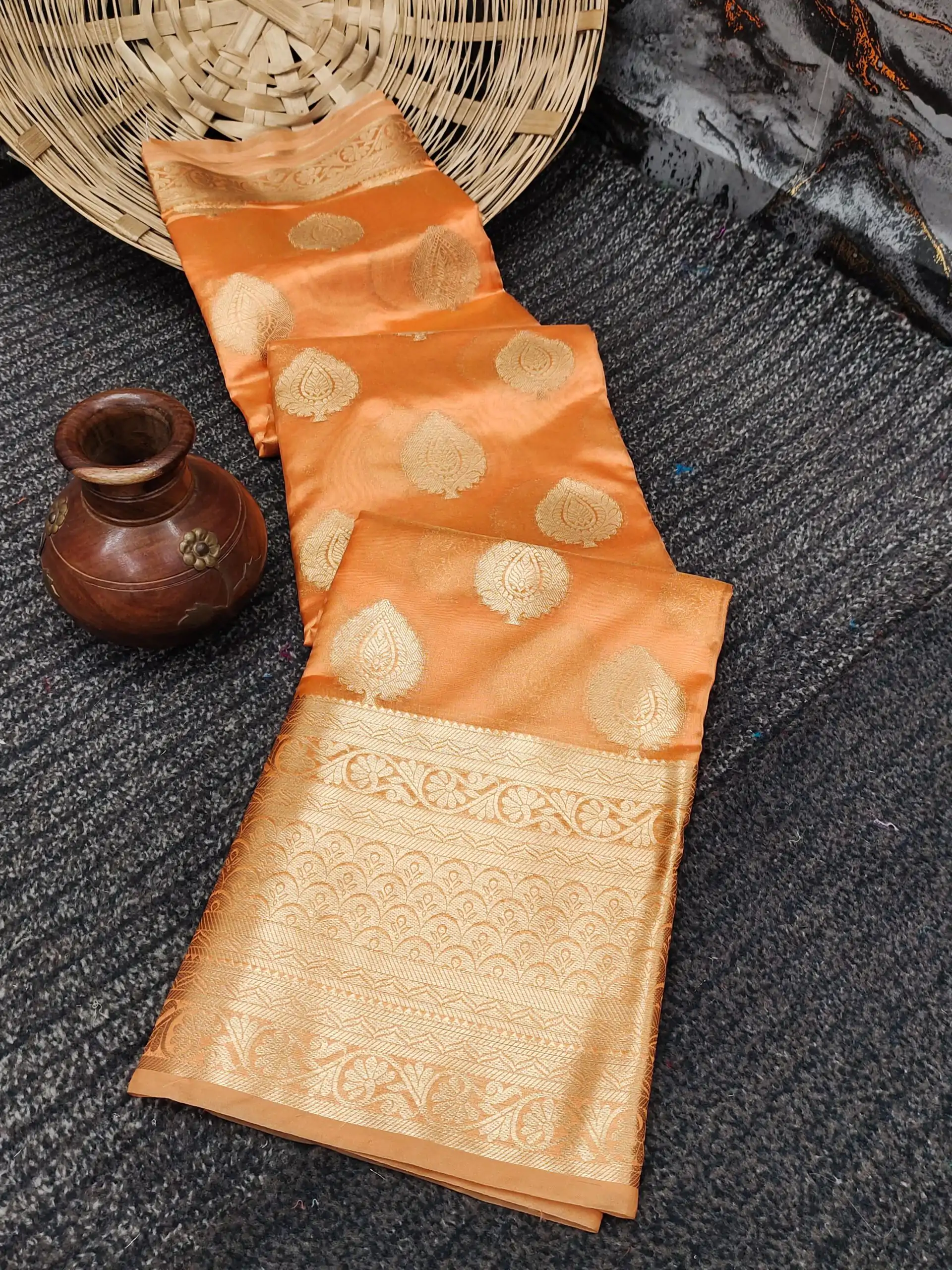 MB 3246 Orange Color Organza Silk Beautiful Gold Zari Saree Casual, Wedding, Party, Festival, Events, Etc. Expected Delivery 4-6 Working Days @1599/- | Sarees, Bollywood Sarees, Creative Sarees, Designer Sarees, Embroidered Sarees, Ethnic Saree, Modern Digital sarees, Party Wear Sarees