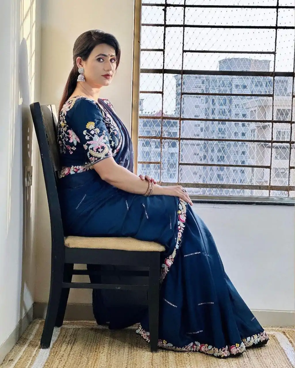 BT 3107 Blue Color Rangoli Silk Beautiful Embroidery Saree Casual, Party Wear, Traditional Wear, Wedding Wear, Events Etc.@1799/- | Sarees, Bollywood Sarees, Creative Sarees, Designer Sarees, Ethnic Saree, Modern Digital sarees, Party Wear Sarees