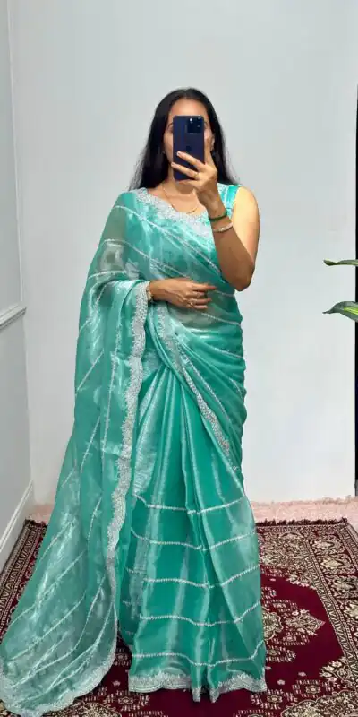ST 476 Light Blue Color Burberry Blooming Embroidery Zari Saree Casual, Wedding, Party, Festive, Events Etc. Expected Delivery 4-6 Working Days @1899/- | Sarees, Bollywood Sarees, Creative Sarees, Designer Sarees, Embroidered Sarees, Ethnic Saree, Modern Digital sarees, Party Wear Sarees