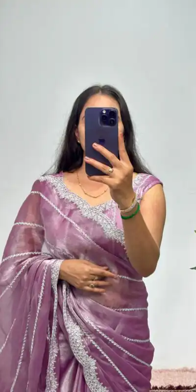 ST 476 Light Purple Color Burberry Blooming Embroidery Zari Saree Casual, Wedding, Party, Festive, Events Etc. Expected Delivery 4-6 Working Days @1899/- | Sarees, Bollywood Sarees, Creative Sarees, Designer Sarees, Embroidered Sarees, Ethnic Saree, Modern Digital sarees, Party Wear Sarees
