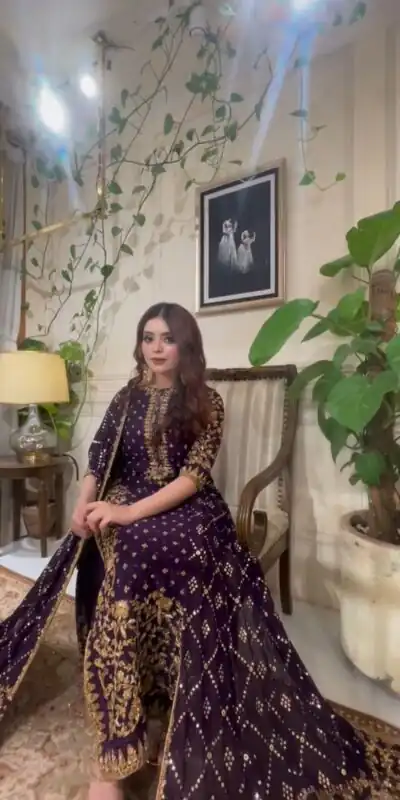 BE 240 Purple Color Georgette Sequence Embroidery Salwar Suit Wedding, Party, Festive, Events Etc. Expected Delivery 4-6 Working Days @2399/- | Jump Suits, Salwar suit, Designer Suits, Casual Suits, Creative suits, Palazzo Suits, Party Wear Suits, Patiala Suits, Straight Suits