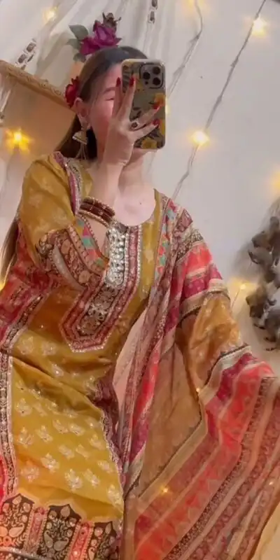 LG 1866 Yellow color Maslin Printed Real Mirror Work Salwar Suit Casual, Wedding, Party, Festive, Events . Expected Delivery  4-6 Working Days @1799/- | Salwar suit, Designer Suits, Casual Suits, Creative suits, Palazzo Suits, Party Wear Suits, Patiala Suits, Straight Suits