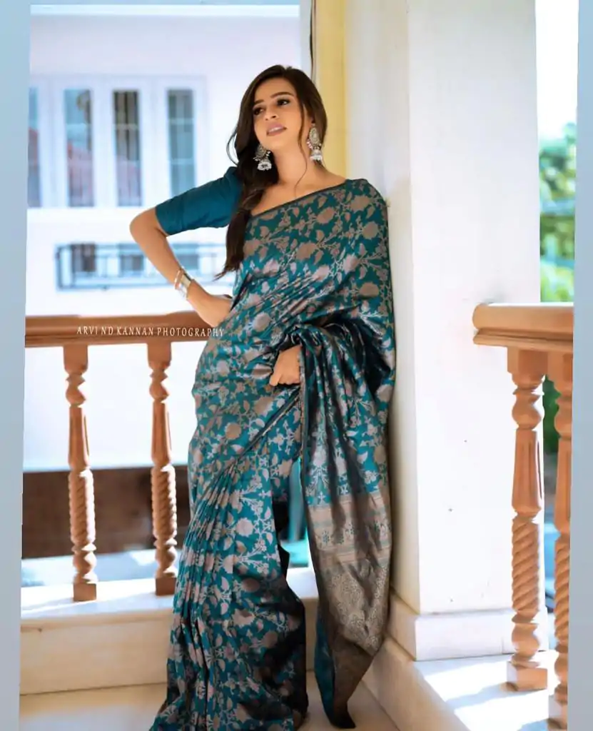 DDF RIYA Blue Color Soft Lichi Silk Ordinary Design Rich Pallu Saree Casual, Party Wear, Events, Festivals Expected Delivery 4-6 Working @1499 | Sarees, Bollywood Sarees, Creative Sarees, Designer Sarees, Embroidered Sarees, Ethnic Saree, Modern Digital sarees, Party Wear Sarees