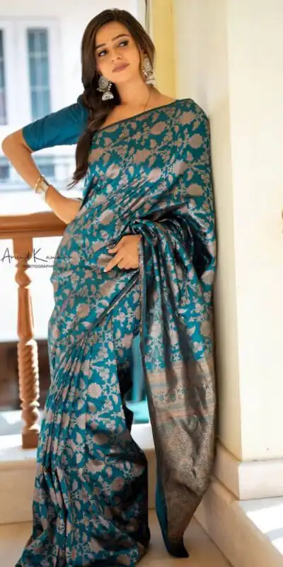 DDF RIYA Blue Color Soft Lichi Silk Ordinary Design Rich Pallu Saree Casual, Party Wear, Events, Festivals Expected Delivery 4-6 Working @1499 | Sarees, Bollywood Sarees, Creative Sarees, Designer Sarees, Embroidered Sarees, Ethnic Saree, Modern Digital sarees, Party Wear Sarees