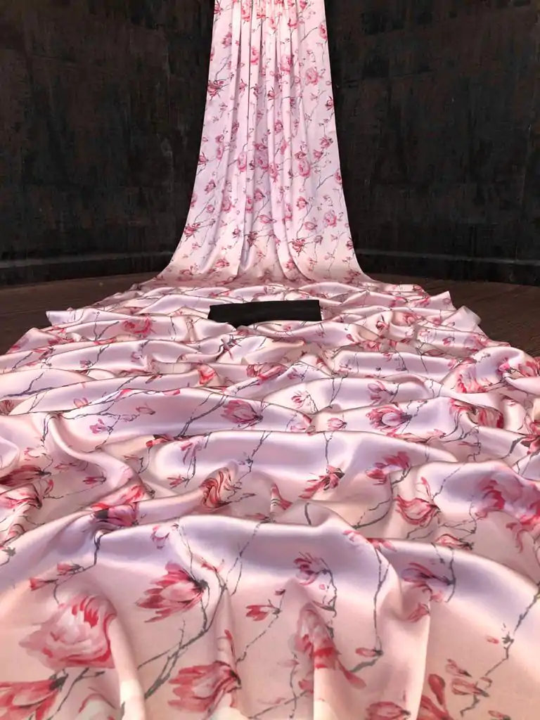 Veechis FLORAL Pink Color Heavy Devsena Soft Silk Beautiful Digital Printed Saree Casual, Party Festive, Events. Expected Delivery 4-6 Working Days @1499 | Sarees, Bollywood Sarees, Creative Sarees, Designer Sarees, Embroidered Sarees, Modern Digital sarees, Party Wear Sarees