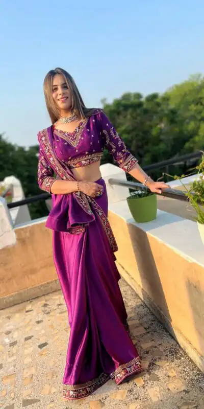 JR 576 Purple Color Rangoli Silk Embroidery Work Lace Saree Casual, Wedding, Festive, Events Expected Delivery  4-6 Working Days @1549/- | Sarees, Bollywood Sarees, Creative Sarees, Designer Sarees, Embroidered Sarees, Ethnic Saree, Modern Digital sarees, Party Wear Sarees