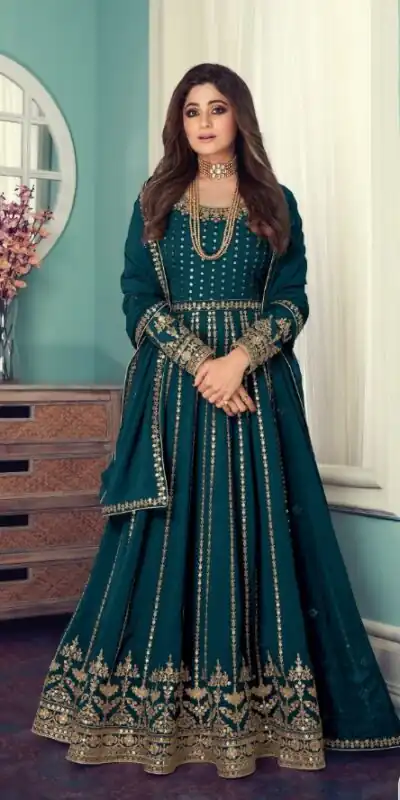 FC Shamita 8545 Blue Color Georgette Codding Embroidery Anarkali Suit Wedding, Party, Festive Expected Delivery 4-6 Working Days  @2499/- | Jump Suits, Salwar suit, Designer Suits, Casual Suits, Creative suits, Palazzo Suits, Party Wear Suits, Patiala Suits, Straight Suits