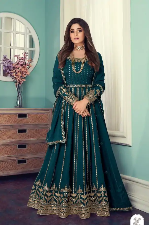 FC Shamita 8545 Blue Color Georgette Codding Embroidery Anarkali Suit Wedding, Party, Festive Expected Delivery 4-6 Working Days  @2499/- | Jump Suits, Salwar suit, Designer Suits, Casual Suits, Creative suits, Palazzo Suits, Party Wear Suits, Patiala Suits, Straight Suits