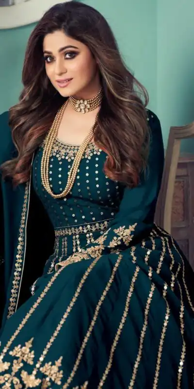 FC Shamita 8545 Blue Color Georgette Codding Embroidery Anarkali Suit Wedding, Party, Festive Expected Delivery 4-6 Working Days @2499/- | Jump Suits, Salwar suit, Designer Suits, Casual Suits, Creative suits, Palazzo Suits, Party Wear Suits, Patiala Suits, Straight Suits