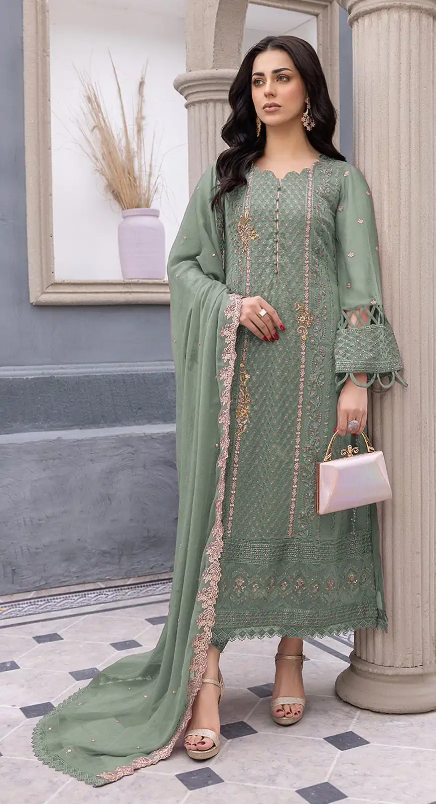 FC MARIA-A 1038 Green Color Sequence Georgette Embroidery Salwar Suit Wedding, Party, Festive events, Expected Delivery  4-6 Working Days @2099 | Salwar suit, Designer Suits, Casual Suits, Creative suits, Palazzo Suits, Party Wear Suits, Patiala Suits, Straight Suits