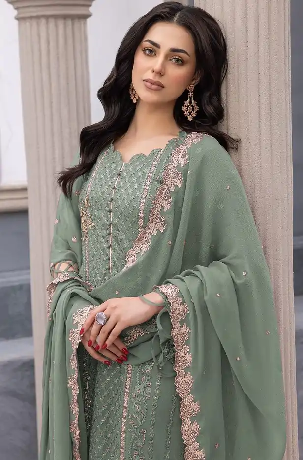 FC MARIA-A 1038 Green Color Sequence Georgette Embroidery Salwar Suit Wedding, Party, Festive events, Expected Delivery  4-6 Working Days @2099 | Salwar suit, Designer Suits, Casual Suits, Creative suits, Palazzo Suits, Party Wear Suits, Patiala Suits, Straight Suits