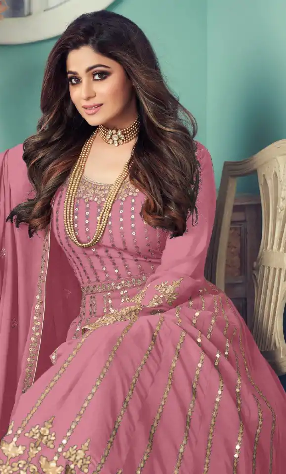 FC Shamita 8545 Pink Color Georgette Codding Embroidery Anarkali Suit Wedding, Party, Festive Expected Delivery 4-6 Working Days  @2499/- | Jump Suits, Salwar suit, Designer Suits, Casual Suits, Creative suits, Palazzo Suits, Party Wear Suits, Patiala Suits, Straight Suits