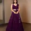 RC 215 Purple Color Heavy Georgette Embroidery Sequins Lehenga Choli Casual, Party Wedding, Festive, Events Etc. Delivery  4-6 Working Days 1999/- | Lehenga, Bollywood Lehenga, Creative Lehenga, Designer Lehenga, Embroidered Lehenga, Party Wear Lehenga