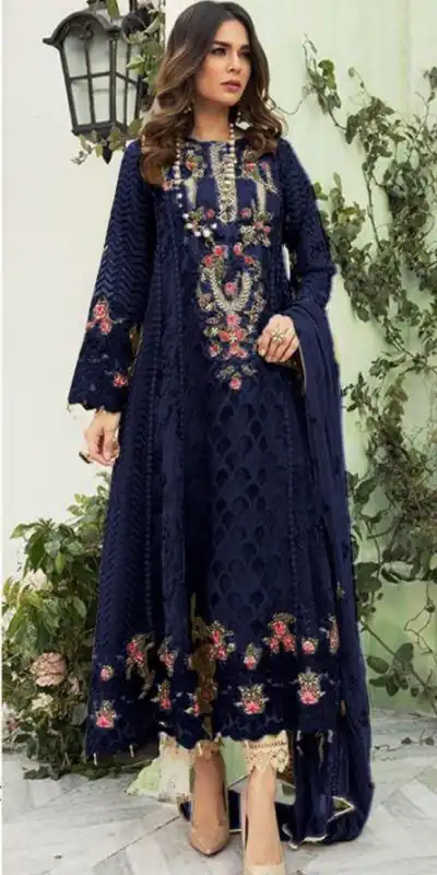 FC MARIA.B Blue Color Georgette Embroidery Work Salwar Suit Wedding, Party, Festive events, Expected Delivery  4-6 Working Days @2099 | Salwar suit, Designer Suits, Casual Suits, Creative suits, Palazzo Suits, Party Wear Suits, Patiala Suits, Straight Suits