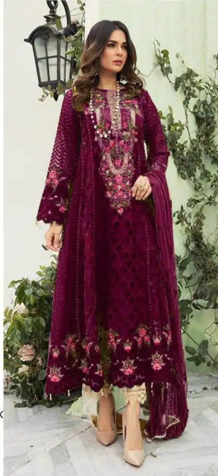 FC MARIA.B Purple Color Georgette Embroidery Work Salwar Suit Wedding, Party, Festive events, Expected Delivery  4-6 Working Days @2099 | Salwar suit, Designer Suits, Casual Suits, Creative suits, Palazzo Suits, Party Wear Suits, Patiala Suits, Straight Suits