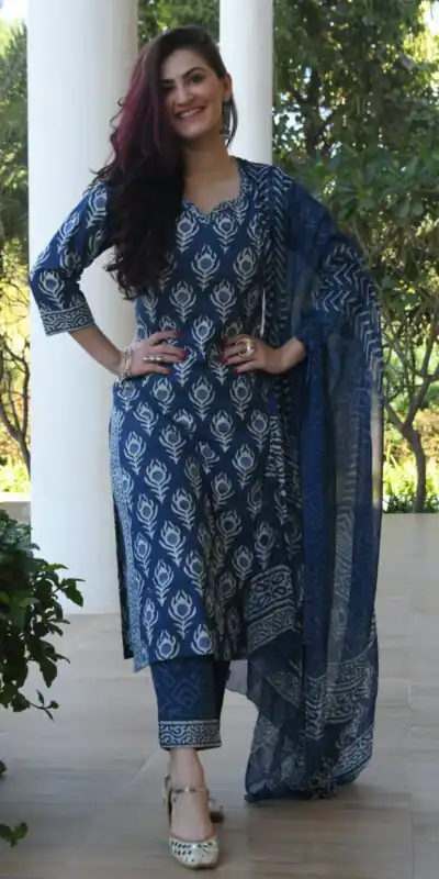 DDH INDIGO Blue Color Viscose Rayon Printed Work Kurti Casual, Party, Wedding, Festive, Events Etc. Expected Delivery 4-6 Working Days @1549/- | Kurti, Bollywood Kurti, Creative Kurtis, Designer Kurti, Party Wear Kurti, Selfie Kurti