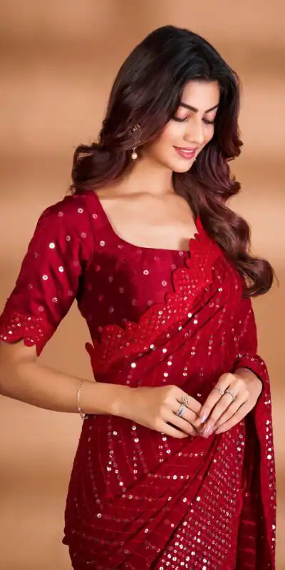 BT 361 Maroon Color Soft Georgette Fancy Beautiful Saree Casual, Party Wear, Traditional Wear, Wedding Wear, Events Etc.@2399/- | Sarees, Bollywood Sarees, Creative Sarees, Designer Sarees, Ethnic Saree, Modern Digital sarees, Party Wear Sarees