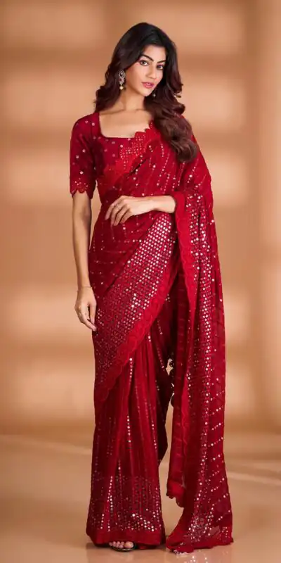 BT 361 Maroon Color Soft Georgette Fancy Beautiful Saree Casual, Party Wear, Traditional Wear, Wedding Wear, Events Etc.@2399/- | Sarees, Bollywood Sarees, Creative Sarees, Designer Sarees, Ethnic Saree, Modern Digital sarees, Party Wear Sarees