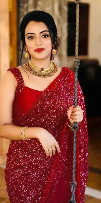 BT 152 Red Color Georgette Fancy Sequence Embroidery Saree Casual, Party Wear, Traditional Wear, Wedding Wear, Events Etc.@1749/- | Sarees, Bollywood Sarees, Creative Sarees, Designer Sarees, Ethnic Saree, Modern Digital sarees, Party Wear Sarees