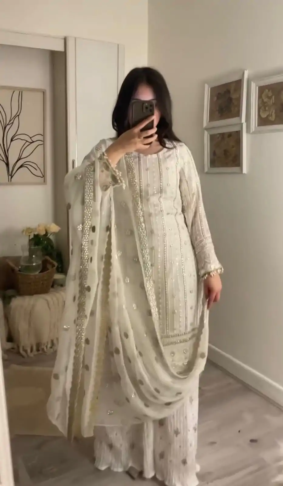 ZF 381 White Color Georgette Embroidery Sequence Salwar Suit Casual, Wedding, Party, Events Etc. Expected Delivery 4-6 Working Days 2399/- | Jump Suits, Salwar suit, Designer Suits, Casual Suits, Creative suits, Palazzo Suits, Party Wear Suits, Patiala Suits, Straight Suits