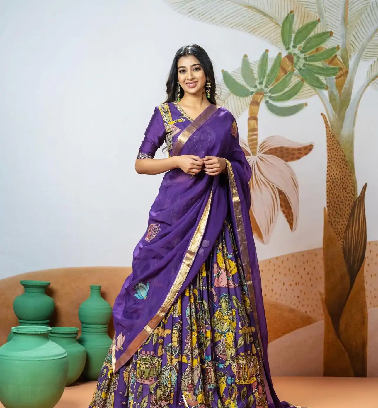 PC 385 Violet Color Chant Crepe Kalamkari Printed Lehenga Choli Casual, Party Wear, Events, Festivals Wear Expected Delivery 4-6 Working Days @2079/- | Lehenga, Bollywood Lehenga, Creative Lehenga, Designer Lehenga, Embroidered Lehenga, Party Wear Lehenga