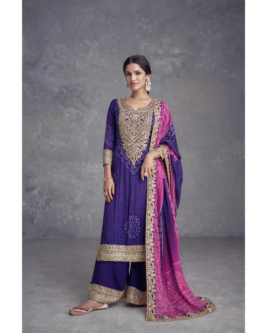 ZF 386 Violet Color Chinnon Digital Printed Sequence Salwar Suit Casual, Wedding, Party, Events Etc. Expected Delivery 4-6 Working Days 2399/- | Jump Suits, Salwar suit, Designer Suits, Casual Suits, Creative suits, Palazzo Suits, Party Wear Suits, Patiala Suits, Straight Suits