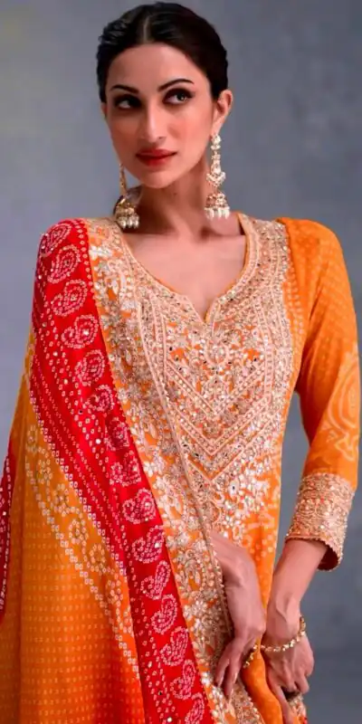 ZF 386 Yellow Color Chinnon Digital Printed Sequence Salwar Suit Casual, Wedding, Party, Events Etc. Expected Delivery 4-6 Working Days 2399/- | Jump Suits, Salwar suit, Designer Suits, Casual Suits, Creative suits, Palazzo Suits, Party Wear Suits, Patiala Suits, Straight Suits