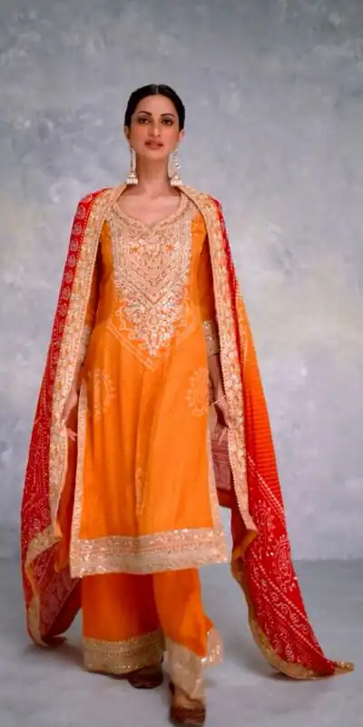 ZF 386 Yellow Color Chinnon Digital Printed Sequence Salwar Suit Casual, Wedding, Party, Events Etc. Expected Delivery 4-6 Working Days 2399/- | Jump Suits, Salwar suit, Designer Suits, Casual Suits, Creative suits, Palazzo Suits, Party Wear Suits, Patiala Suits, Straight Suits