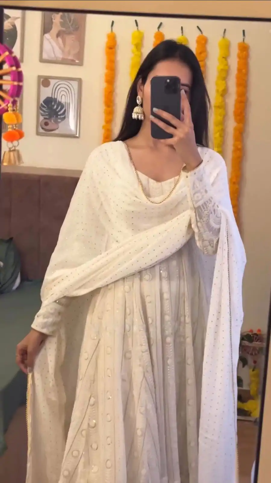 SR 1597 White Color Georgette Embroidery Sequence Gown Casual, Wedding, Party, Festive, Events Etc. Expected Delivery 4-6 Working Days @2499/- | Gowns, Bollywood Gowns, Creative Gowns, Designer Gowns, Embroidered Gowns, Party Wear Gowns