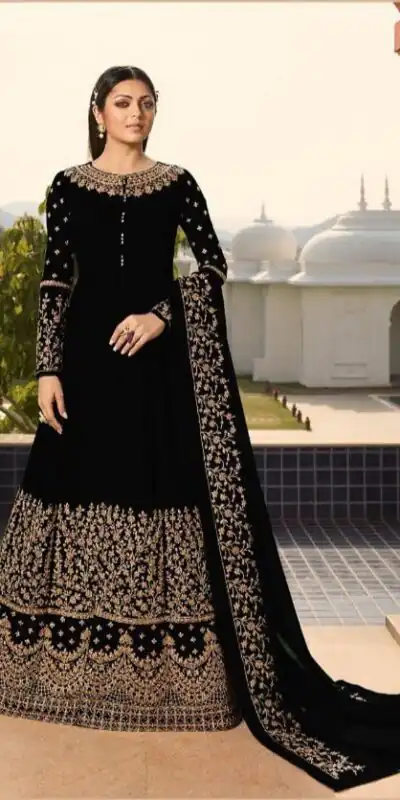 FC LT Nitya 3803 Black Color Georgette Cording Anarkali Suit Wedding, Party, Festive Expected Delivery 4-6 Working Days  @1899/- | Anarkali Suits, Bollywood Anarkali, Creative-Anarkali, Designer Anarkali, Embroidered Anarkali, Party Wear Anarkali