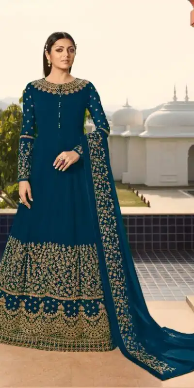 FC LT Nitya 3803 Blue Color Georgette Cording Anarkali Suit Wedding, Party, Festive Expected Delivery 4-6 Working Days  @1899/- | Anarkali Suits, Bollywood Anarkali, Creative-Anarkali, Designer Anarkali, Embroidered Anarkali, Party Wear Anarkali