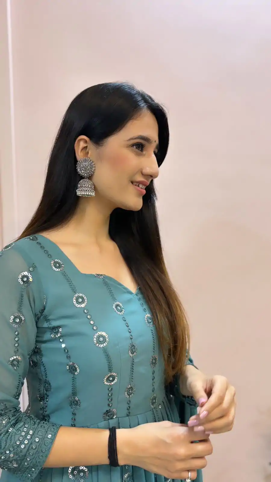 MF 432 Blue Color Sequence Coding Embroidery Work Gown Casual, Party, Wedding, Festive, Events Etc.  Expected Delivery  4-6 Working Days @2449/- Only | Gowns, Bollywood Gowns, Creative Gowns, Designer Gowns, Embroidered Gowns, Party Wear Gowns