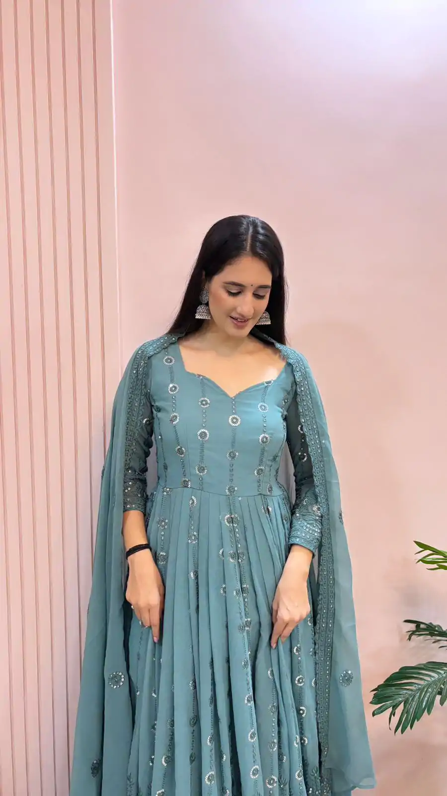MF 432 Blue Color Sequence Coding Embroidery Work Gown Casual, Party, Wedding, Festive, Events Etc.  Expected Delivery  4-6 Working Days @2449/- Only | Gowns, Bollywood Gowns, Creative Gowns, Designer Gowns, Embroidered Gowns, Party Wear Gowns