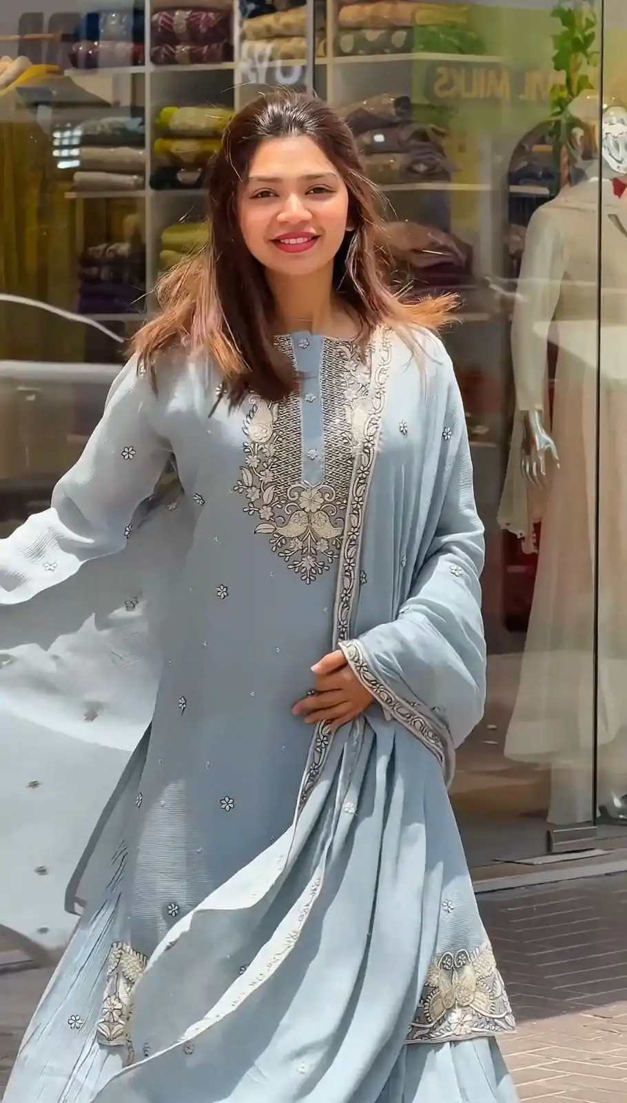 SSR 473 Sky Blue Color Georgette Embroidery Sequence Salwar Suit Wedding, Party, Festive, Events Expected Delivery 4-6 Working Days @ 2099/- Only | Salwar suit, Designer Suits, Casual Suits, Creative suits, Party Wear Suits, Straight Suits