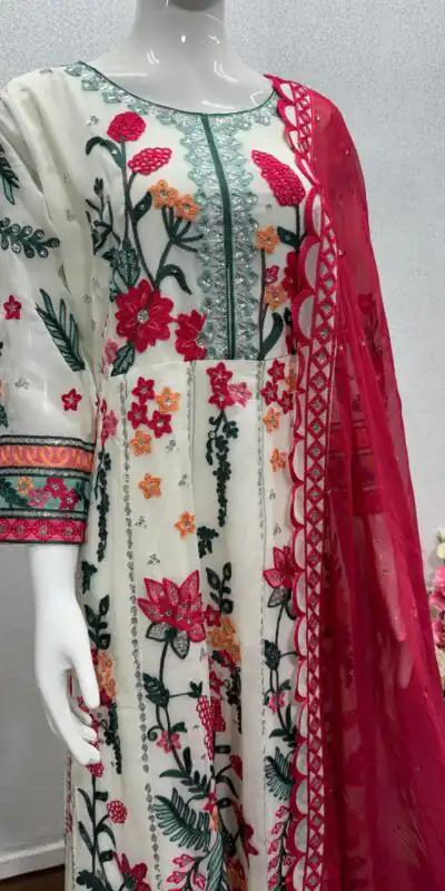 KF 1645 White Color Georgette Embroidered Sequence Salwar Suit Wedding, Party, Festive, Events Etc.  Expected Delivery 4-6 Working Days @2149/-Only | Salwar suit, Designer Suits, Casual Suits, Creative suits, Palazzo Suits, Party Wear Suits, Straight Suits