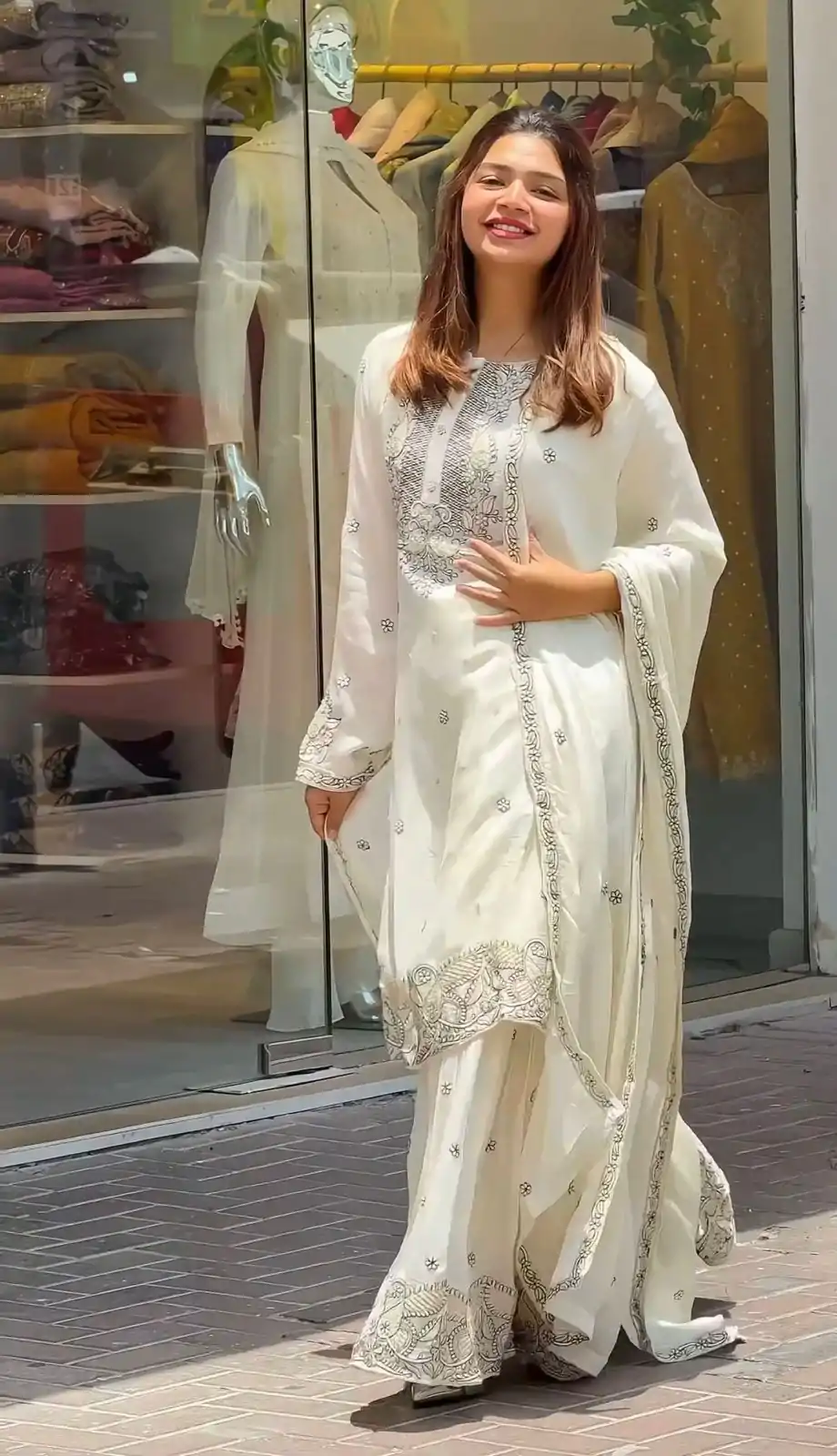 SSR 473 White Color Georgette Embroidery Sequence Salwar Suit Wedding, Party, Festive, Events Expected Delivery 4-6 Working Days @ 2099/- Only | Salwar suit, Designer Suits, Casual Suits, Creative suits, Party Wear Suits, Straight Suits