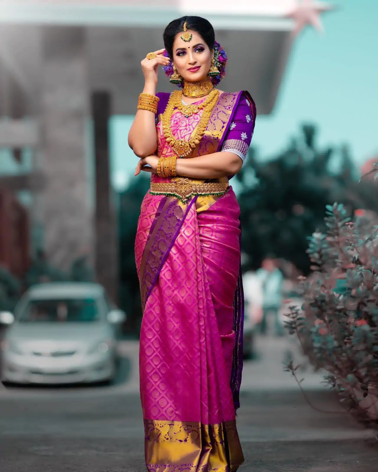 ES 8154 Pink Color Soft Lichi Silk Butti Work Saree Casual, Wedding, Party, Festive, Events Etc. Expected Delivery 4-6 Working Days @1499/- | Sarees, Bollywood Sarees, Creative Sarees, Designer Sarees, Embroidered Sarees, Ethnic Saree, Modern Digital sarees, Party Wear Sarees