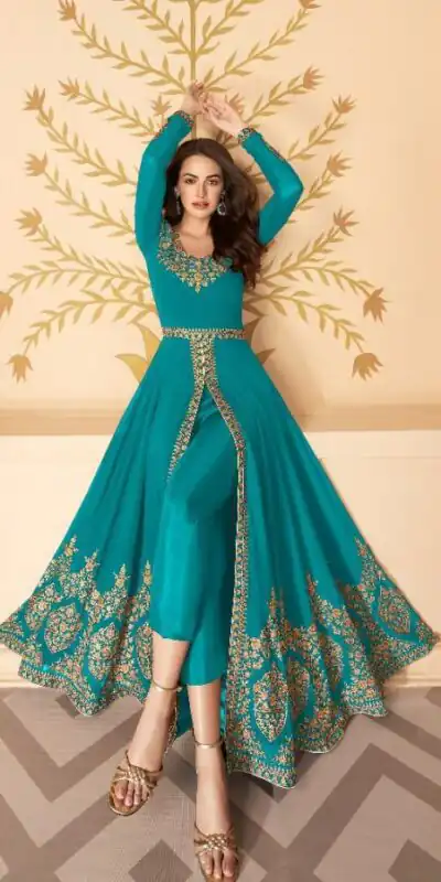 FC ASHIRWAD 7216 Blue Color Georgette Embroidery Sharara Suit Wedding, Party, Festive Expected Delivery 4-6 Working Days  @2299/- | Jump Suits, Salwar suit, Designer Suits, Casual Suits, Creative suits, Palazzo Suits, Party Wear Suits, Patiala Suits, Straight Suits