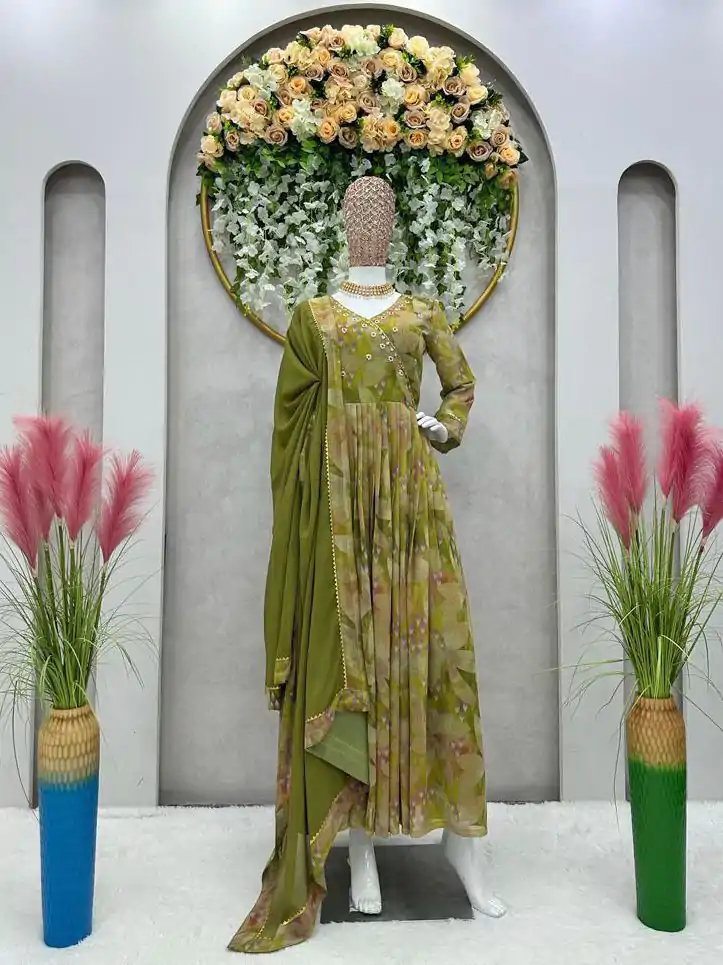 KD 1374 Green  Color Georgette Silk Digital Printed Salwar Suit Casual, Party, Festive, Events Wedding Etc.  Expected Delivery 4-6 Working Days @2049/- | Salwar suit, Designer Suits, Casual Suits, Creative suits, Palazzo Suits, Party Wear Suits, Straight Suits