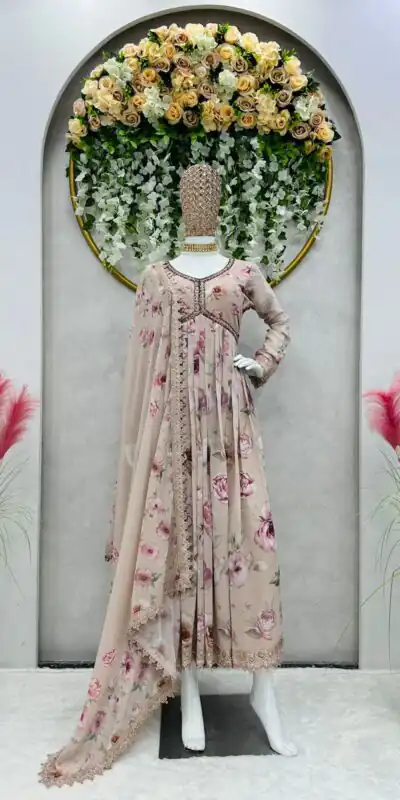 KD 1342 Light Grey Color Georgette Digital Printed Salwar Suit Casual, Party, Festive, Events Wedding Etc.  Expected Delivery 4-6 Working Days @2049/- | Salwar suit, Designer Suits, Casual Suits, Creative suits, Palazzo Suits, Party Wear Suits, Straight Suits