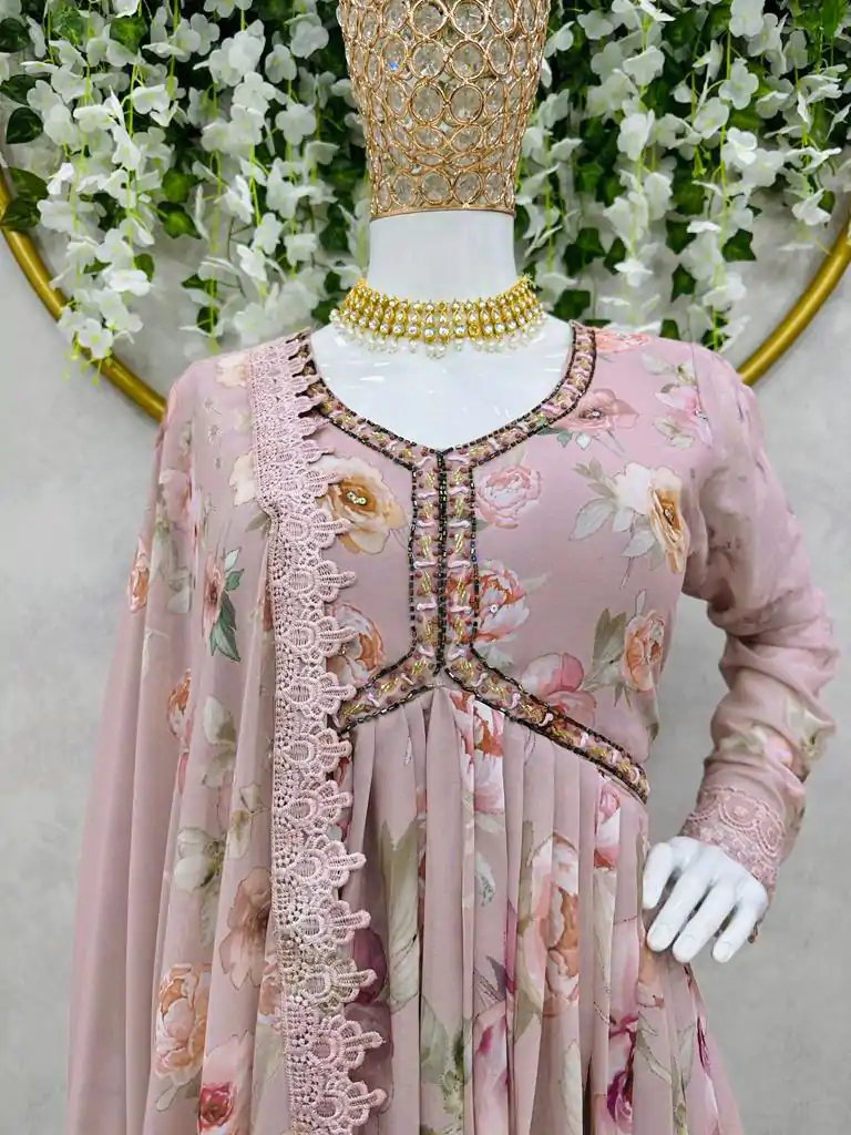 KD 1342 Light Peach Color Georgette Digital Printed Salwar Suit Casual, Party, Festive, Events Wedding Etc.  Expected Delivery 4-6 Working Days @2049/- | Salwar suit, Designer Suits, Casual Suits, Creative suits, Palazzo Suits, Party Wear Suits, Straight Suits