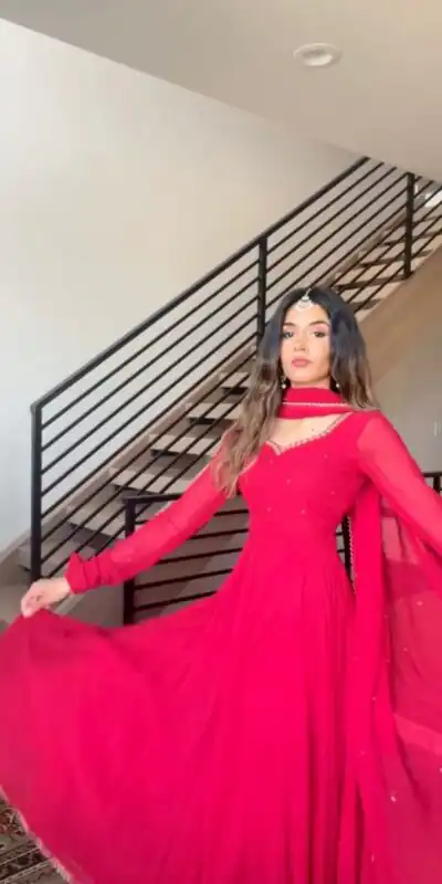 KD 1480 Pink Color Georgette Sequence Thread Work Anarakali Suite Casual, Wedding, Party, Festive, Events Etc. Expected Delivery 4-6 Working Days @1949/- | Anarkali Suits, Creative-Anarkali, Designer Anarkali, Embroidered Anarkali, Party Wear Anarkali