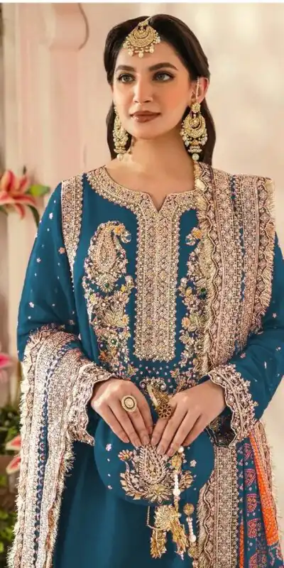 FC MARIA-A 1074 Blue Color Georgette Embroidery Work Salwar Suit Wedding, Party, Festive events, Expected Delivery  4-6 Working Days @2149 | Salwar suit, Designer Suits, Casual Suits, Creative suits, Palazzo Suits, Party Wear Suits, Patiala Suits, Straight Suits