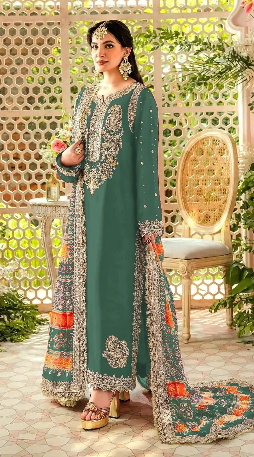 FC MARIA-A 1074 Green Color Georgette Embroidery Work Salwar Suit Wedding, Party, Festive events, Expected Delivery  4-6 Working Days @2149 | Salwar suit, Designer Suits, Casual Suits, Creative suits, Palazzo Suits, Party Wear Suits, Patiala Suits, Straight Suits