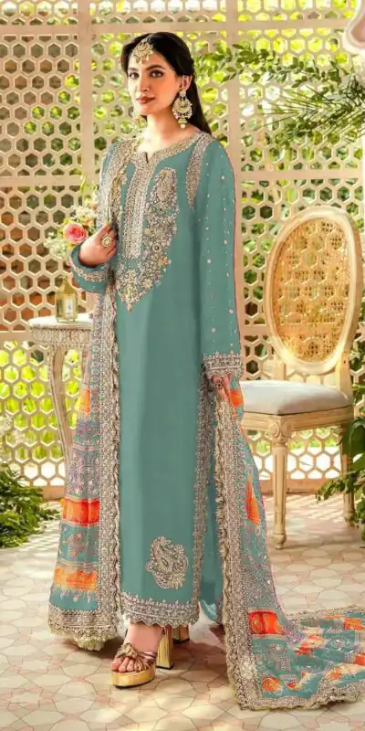 FC MARIA-A 1074 Light Blue Color Georgette Embroidery Work Salwar Suit Wedding, Party, Festive events, Expected Delivery  4-6 Working Days @2149 | Salwar suit, Designer Suits, Casual Suits, Creative suits, Palazzo Suits, Party Wear Suits, Patiala Suits, Straight Suits
