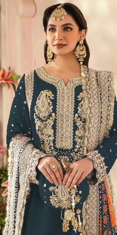 FC MARIA-A 1074 Stone Green Color Georgette Embroidery Work Salwar Suit Wedding, Party, Festive events, Expected Delivery  4-6 Working Days @2149 | Salwar suit, Designer Suits, Casual Suits, Creative suits, Palazzo Suits, Party Wear Suits, Patiala Suits, Straight Suits