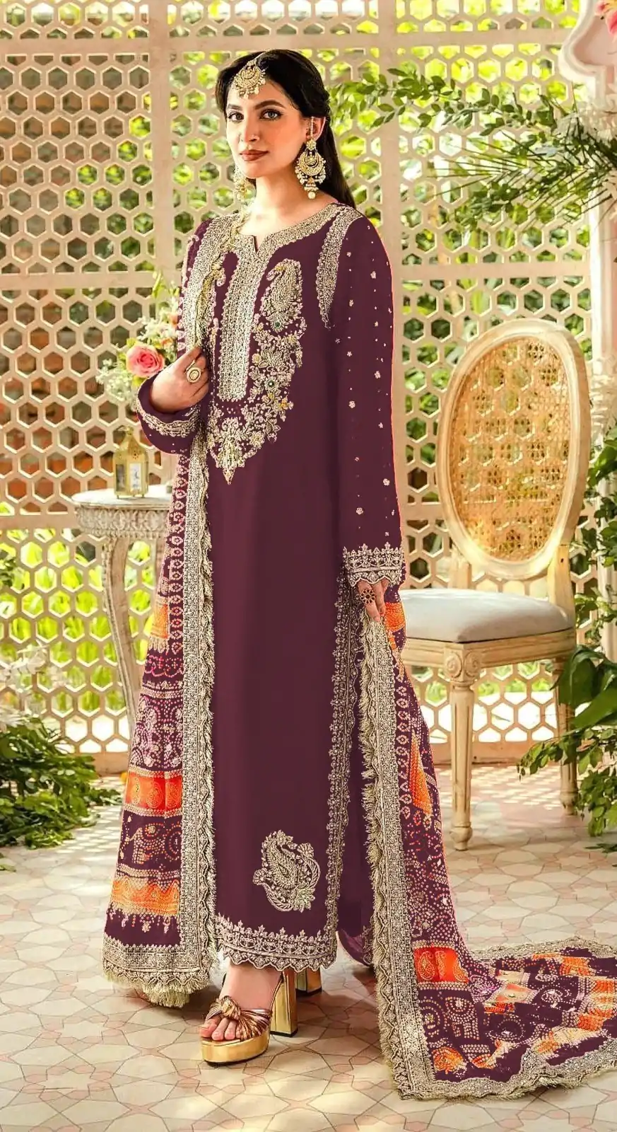 FC MARIA-A 1074 Wine Color Georgette Embroidery Work Salwar Suit Wedding, Party, Festive events, Expected Delivery  4-6 Working Days @2149 | Salwar suit, Designer Suits, Casual Suits, Creative suits, Palazzo Suits, Party Wear Suits, Patiala Suits, Straight Suits