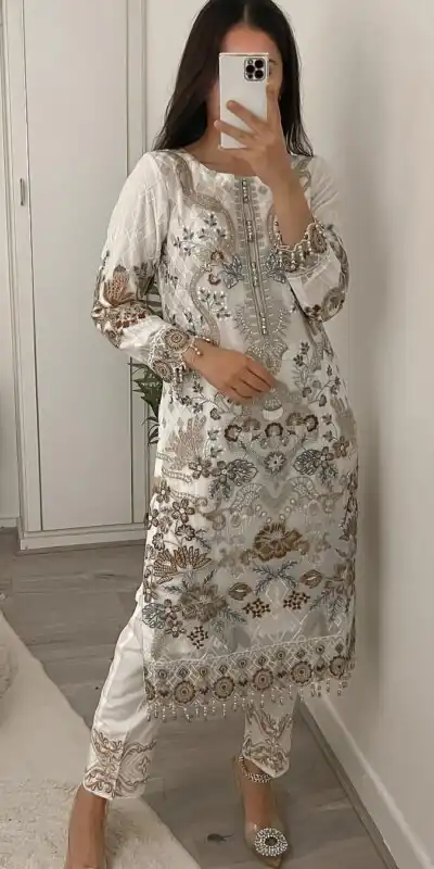 BE 258 White Color Georgette Sequence Embroidery Salwar Suit Wedding, Party, Festive events, etc.  Expected Delivery  4-6 Working Days @2399/- | Salwar suit, Designer Suits, Casual Suits, Creative suits, Palazzo Suits, Party Wear Suits, Patiala Suits, Straight Suits