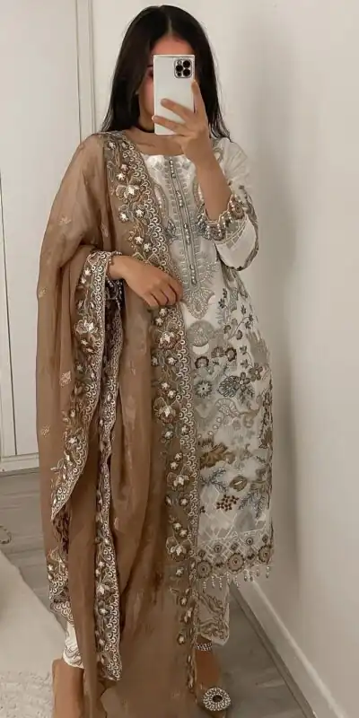 BE 258 White Color Georgette Sequence Embroidery Salwar Suit Wedding, Party, Festive events, etc.  Expected Delivery  4-6 Working Days @2399/- | Salwar suit, Designer Suits, Casual Suits, Creative suits, Palazzo Suits, Party Wear Suits, Patiala Suits, Straight Suits
